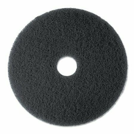 3M High Productivity Floor Pad 7300, 19in Diameter, Black, 5PK 08277